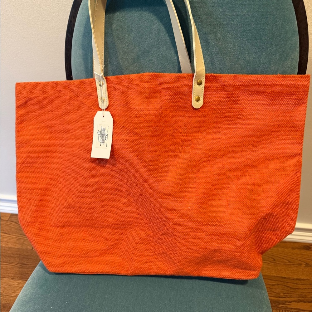New Mud Pie Orange Tote Bag